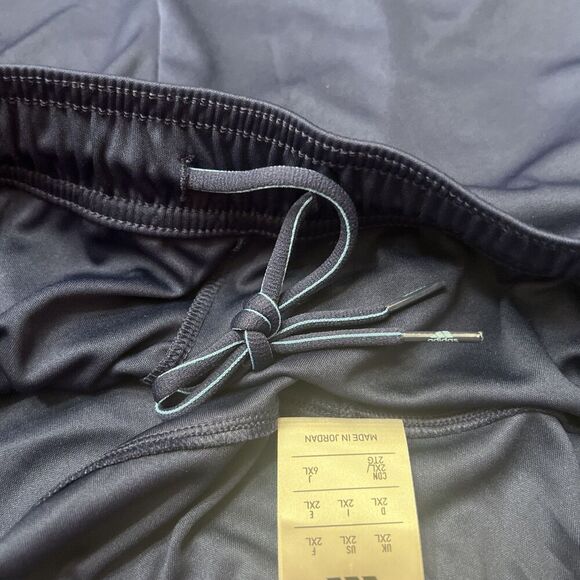 NWT ADIDAS Men's Aeroready Active Shorts XXL Blue 3-Stripe Zipper Pockets Drawst - Picture 7 of 12